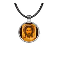 Кулон, цвет серебро, со шнурком, Спас Нерукотворный C1156027
