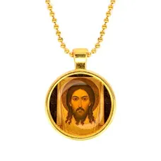 Кулон, цвет золото, с цепочкой, Спас Нерукотворный C1156032