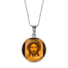 Кулон, цвет серебро, с цепочкой, Спас Нерукотворный C1156053