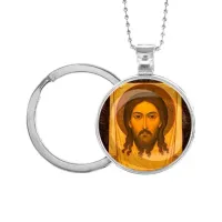 Кулон-брелок, цвет серебро, с цепочкой и кольцом, Спас Нерукотворный C1156054