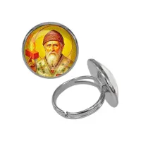 Кольцо металлическое, цвет серебро, Спиридон Тримифунтский C1157015