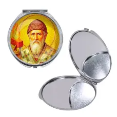 Круглое складное зеркало, цвет серебро, Спиридон Тримифунтский C1157016