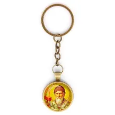 Круглый брелок, цвет бронза, с цепочкой, Спиридон Тримифунтский C1157018