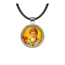 Кулон, цвет серебро, со шнурком, Спиридон Тримифунтский C1157027