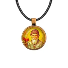 Кулон, цвет бронза, со шнурком, Спиридон Тримифунтский C1157029