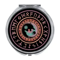 Складное зеркало Волки Инь-Ян ZER-A025