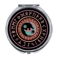 Складное зеркало Волки Инь-Ян ZER-A025