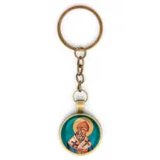 Круглый брелок, цвет бронза, с цепочкой, Спиридон Тримифунтский C1158018