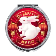 Складное зеркало Happy New Year (Кролик) ZER-0382