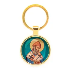Круглый брелок, цвет золото, Спиридон Тримифунтский C1158019