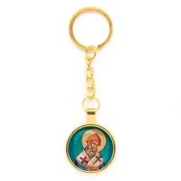 Круглый брелок, цвет золото, с цепочкой, Спиридон Тримифунтский C1158020