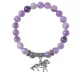 Браслет Лев (храбрость, власть, благосостояние), Аметист BSP-12-2073