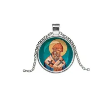 Кулон, цвет серебро, с цепочкой, Спиридон Тримифунтский C1158026