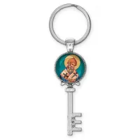 Брелок ключ, цвет серебро, с кольцом для ключей, Спиридон Тримифунтский C1158044