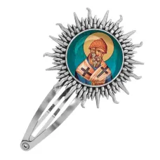 Заколка металлическая, цвет серебро, Спиридон Тримифунтский C1158045