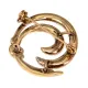Брошь Завиток, цвет золотой со стразами UE035-G