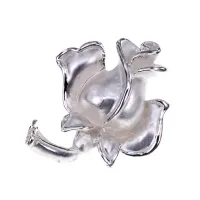 Брошь Роза, цвет серебряный UE050-S