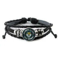 Кожаный браслет Волк BSK-0379