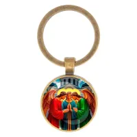 Круглый брелок, цвет бронза, Троица C1159017