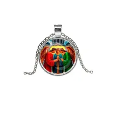 Кулон, цвет серебро, с цепочкой, Троица C1159026