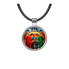 Кулон, цвет серебро, со шнурком, Троица C1159027