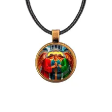 Кулон, цвет бронза, со шнурком, Троица C1159029