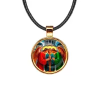 Кулон, цвет золото, со шнурком, Троица C1159033