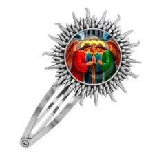 Заколка металлическая, цвет серебро, Троица C1159045