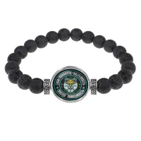 Браслет из лавы Волк BSL-0379