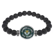 Браслет из лавы Волк BSL-0379
