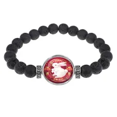 Браслет из лавы Happy New Year (Кролик) BSL-0382