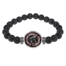 Браслет из лавы Кролик BSL-0384