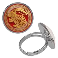 Безразмерное кольцо Год Кролика KLF-0383