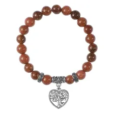 Браслет Дерево любви (любовь, семья), Коричневый авантюрин BSP-13-06