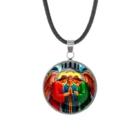 Кулон, нержавеющая сталь, со шнурком, Троица C1159062