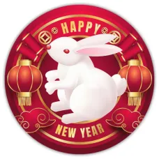 Коврик для мыши d.20см Happy New Year (Кролик) KM0153