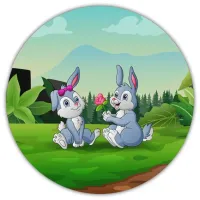 Коврик для мыши d.20см Кролики KM0158