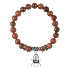 Браслет Паук (защита, трудолюбие, достаток), Коричневый авантюрин BSP-13-14