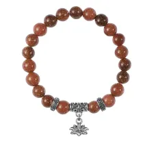 Браслет Лотос (Гармония и Развитие), Коричневый авантюрин BSP-13-15