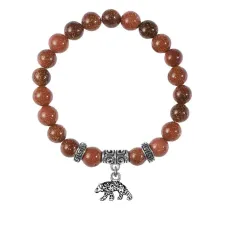 Браслет Медведь (защита, сила, победа), Коричневый авантюрин BSP-13-19