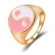 Кольцо Инь-Ян, цвет розовый 1E0174-2