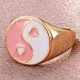 Кольцо Инь-Ян, цвет розовый 1E0174-2