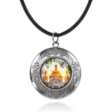 Арома-кулон металлический, Храм и березы C1160063