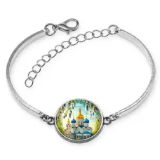 Браслет металлический, цвет серебро, Храм и вербы C1161046