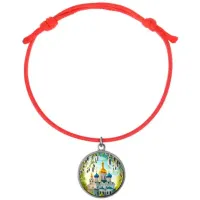 Браслет из красного шнура, Храм и вербы C1161052