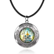 Арома-кулон металлический, Храм и вербы C1161063