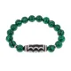 Браслет с 5-глазой бусиной Дзи и синтетическим камнем Малахит BSDS-03-12