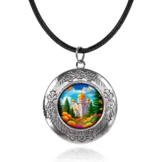 Арома-кулон металлический, Храм и цветы C1162063