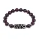 Браслет с 9-глазой бусиной Дзи и нат.камнем Гранат BSDS-05-06