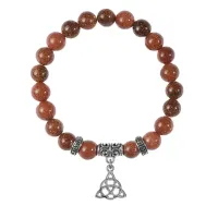 Браслет Трикветр (защита и гармония), Коричневый авантюрин BSP-13-0069